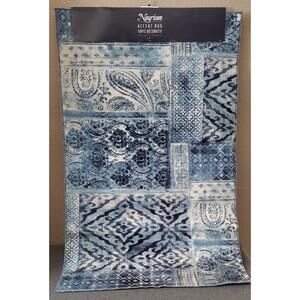 Nourison Watercolor Blue Accent Rug 27" x 45" New